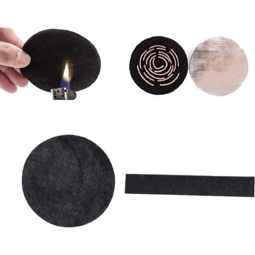 4PCS Incense Holder Fireproof Cotton Pads Ash Catcher Mat Portable Coil Cone Incense Burner Coil Cone Stick Incense Tray