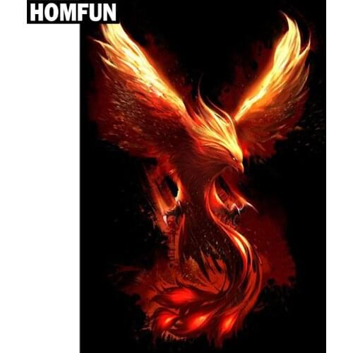 HOMFUN Full Square/Round Drill 5D DIY Diamond Painting "Phoenix Bird" Embroidery Cross Stitch 5D Home Decor Gift A06146