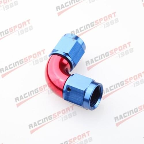 AN-10 AN10 To AN10 10AN 90 Degree Female To Female Full Flow Adapter