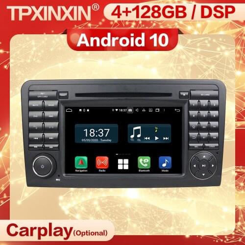 Carplay 2 Din Car Android Stereo Receiver For Benz ML CLASS W164 2005-2012 ML300 ML350 ML450 ML500 Radio Audio Head Unit Screen