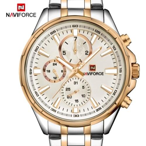 New Top Brand Luxury Naviforce Fashion Mens Watches Quartz Watch Men Sport Full Steel Clock Male Date Luminous Relogio Masculino