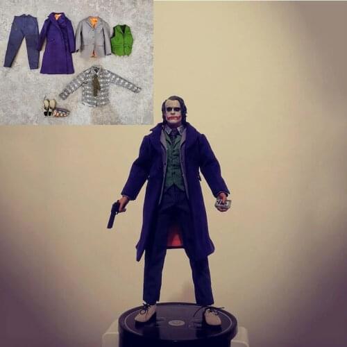 CPC02 Purple Coat 1/6 Scale Male Joker Clothes Fit 12'' Male HT Figure Body Toys