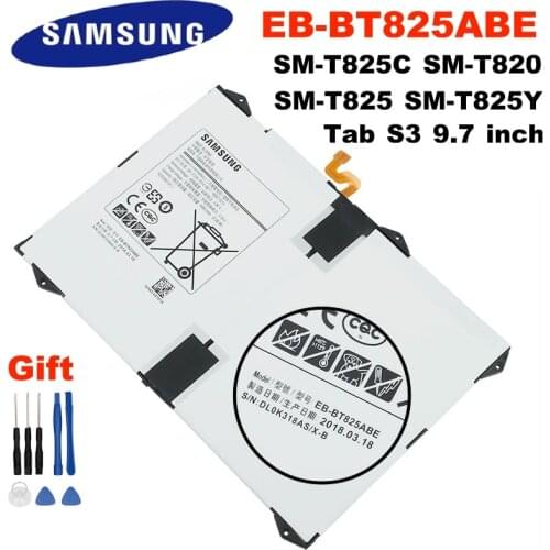 For Samsung Galaxy Tab S3 9.7 inch SM-T825C T820 T825 Battery Original Samsung Battery For SAMSUNG EB-BT825ABE Battery +Tools
