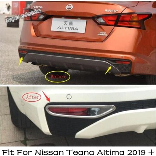 Lapetus Chrome Outside Rear Fog Lights Lamp Molding Cover Trim ABS Accessories Exterior Fit For Nissan Teana Altima 2019 2020