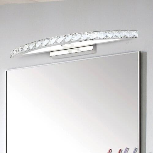 Crystal mirror front wall lamp LED fashion simple bathroom toilet mirror lamp painting front lighting
