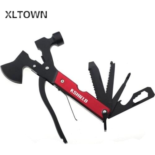 XLTOWN EDC Tools Outdoor Multi-Pliers Hammer Cutter Tools Camping Survival Axe Multi-Purpose Camping Axe Pliers screwdriver