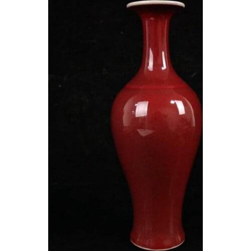 China seiko Red glaze ceramic vase crafts statue