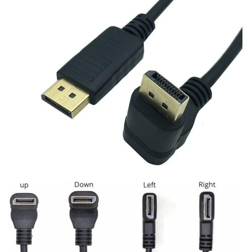 Computer Cables 90 Degree Cable Up Down Left Right Angled DisplayPort DP Display Port Male to Male Extension 30CM