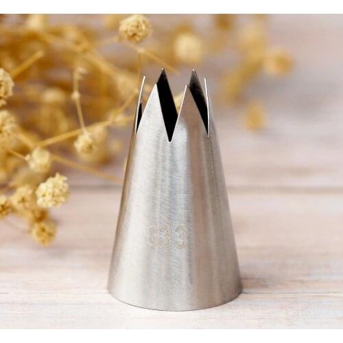 #633 Piping Nozzle Cake Decorating Tools Stainless Steel Icing Nozzles Cream Pastry Nozzles Large Size Open Star Tips