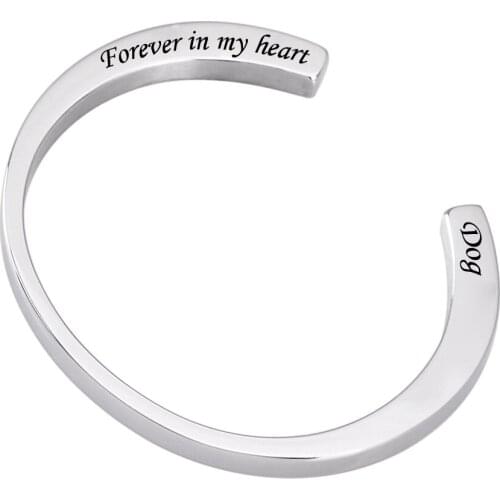 Cremation Jewelry Urn Bracelet Memorial for Ash Keepsake Forever in My Heart Stainless Steel Cremation Jewelry