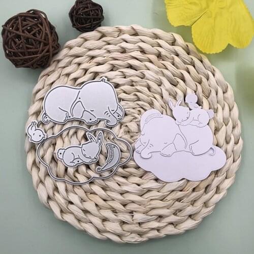 Panalisacraft Rabbit elephant cloud cute animal Metal Cutting Dies cute dieicut scrapbooking Album Paper Card Craft Embossing
