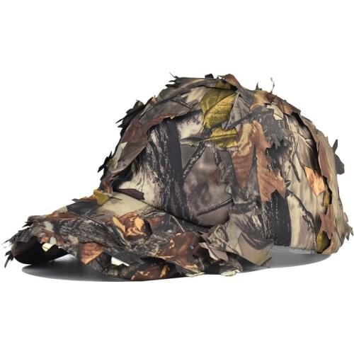 Army Fan Hunting Camouflage Hat Man Summer Outdoor Sun Hat Field Jungle Leaf Bionic Camouflage Breathable Sunscreen Baseball Cap