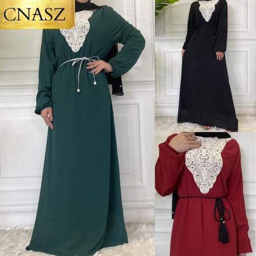 New Islamic Adult Casual Flowers Embroidery Chiffon Robe Musulmane Turkish Dubai Fashion Abaya Muslim Dress Robes