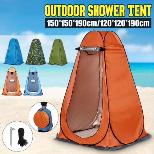 Portable Privacy Shower Toilet Camping Camouflage Tent Shed UV Swim Dressing Latrine Toilet Bird Watching Changing Tent with Bag
