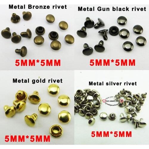200PCS 5MM Metal Bronze Tone Rivets Garment Buttons Sewing Clothes Accessory Handbag Fits Brand Rivet MR-999