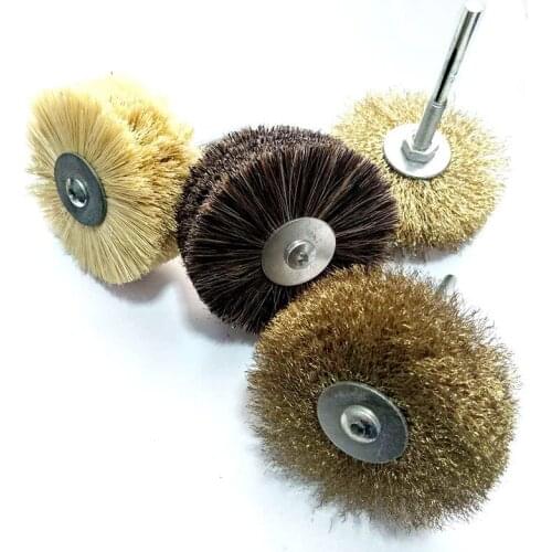 Abrasive Head Polishing Wheel Brush With 6MM Shank For Wood Jewellery Buffing Waxing Rotary Tools New