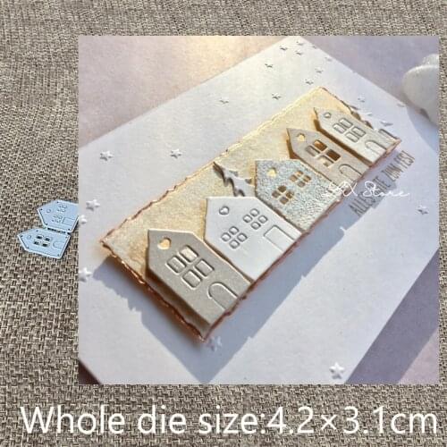 New Design Craft Metal Cutting Die cut dies 2pcs house building decoration scrapbook Album Paper Card Craft Embossing die cuts