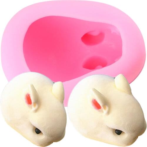 Rabbit Silicone Mold 3D Craft Soap Molds Fondant Cake Decorating Tools Baby Birthday Candy Resin Clay Chocolate Gumpaste Moulds