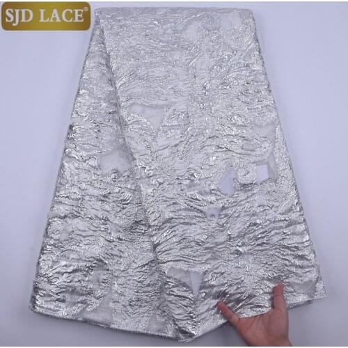 SJD LACE High Quality African Lace Fabric Fashion Gilding French Lace Fabric Sewing Thread For Soft Wedding Festival Dress A1845
