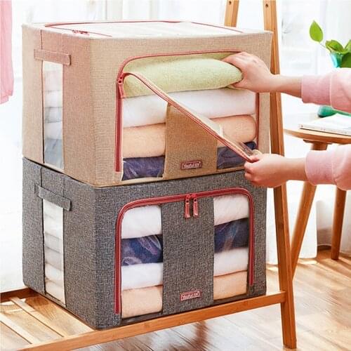 Clothing Quilt Storage Bag Foldable Blanket Sweater Closet Organizer Large Capacity Wardrobe Clothes Storage Box Home Organizer