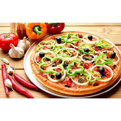 Pizza Pan Non-Stick Coating Carbon Steel Crisper Portable Tool for Home Kitchen Food-grade high temperature resistant