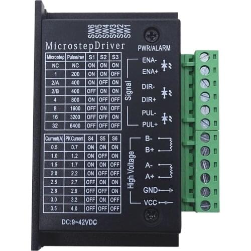 TB6600 stepper motor driver Nema 23 Nema 34 42/57/86 Nema17 32 segments 4.0A 42VDC cnc Engraving machine wood router mini lathe