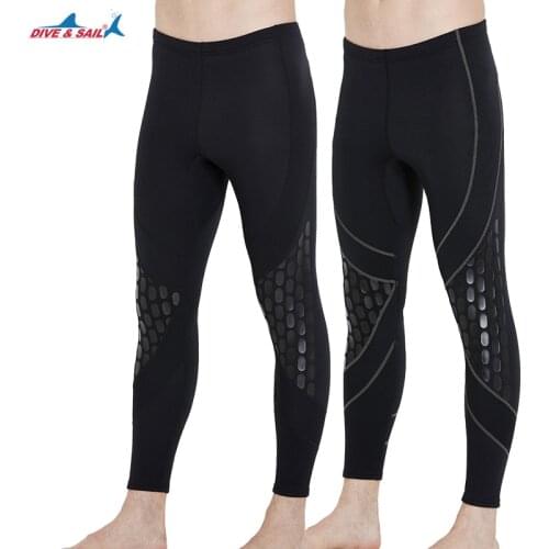 DIVE&SAIL 1.5mm High Elastic Neoprene Diving Pants Keep Warm Snorkeling Wetsuit for Men Winter Swimming Rowing Sailing Surfing