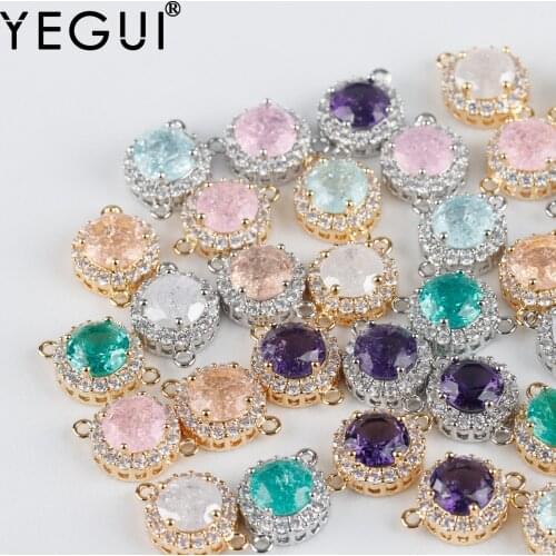 YEGUI M951,jewelry accessories,18k gold plated,zircon,copper metal,jump ring,hand made,jewelry making,diy earrings,6pcs/lot