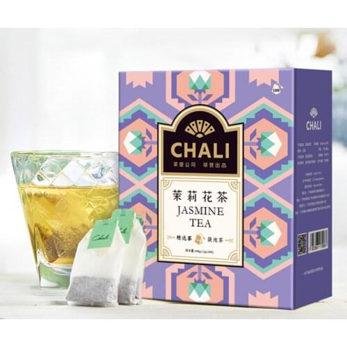 Free shipping Chali Tea, Herbal Tea, Jasmine Tea Bag, Green Tea Bag, 100 Packs of Jasmine Green Tea