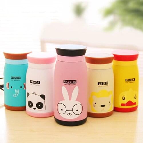 1Pcs Cartoon Vacuum Flask Vacuum Thermal Mug Nice Gift Water Bottle 260ml/350ml Thermos Cup Stainless Steel Children gift