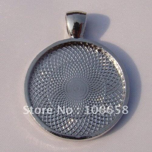 10pcs Metal Charms Cameo Setting Pendant Outer:36x27mm, Inner:25mm