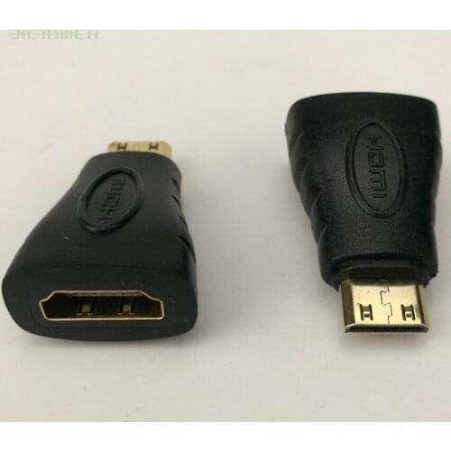 200pcs/lot Gold-Plated 1080P Mini Male HDMI To Standard HDMI Female Extension Adapter Female To Male F-M HDMI Converter