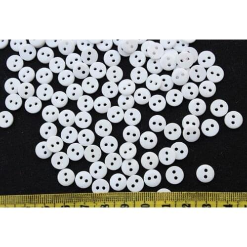 2000pcs - Mini White Resin Round Buttons 2 holes 9mm wholesale or you pick colors