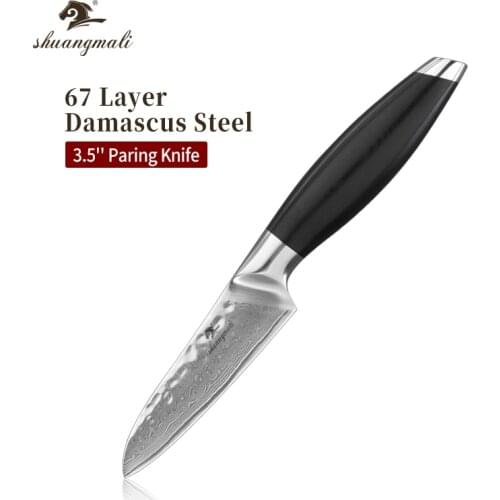 3.5 Inch Utility Fruit Paring Knife VG10 Damascus Steel Home Kitchen Paring knives G10 Handle Cleaver Vegetable Peeling Knife