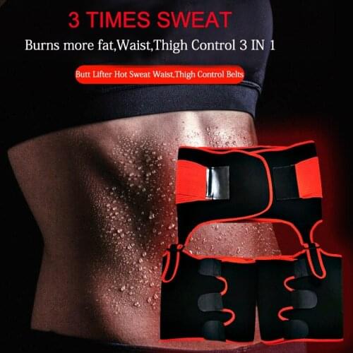 3 in 1 Waist Trainer Shapers Neoprene Thigh Trimmer Butt Lifter Shapewear and Hips Burn Fat Lose Weight Tummy Control Shapewear