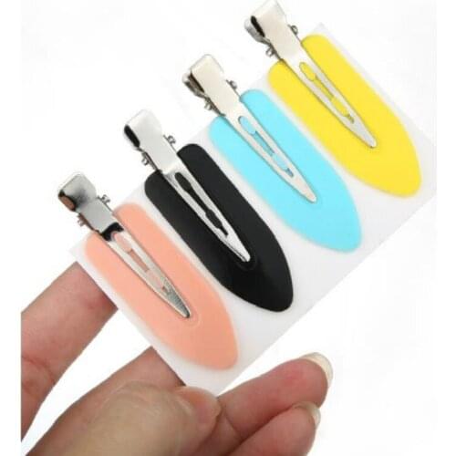 4 Pcs/set Seamless No Bend Hair Clips Barrettes, No Mark Pin Curl Clip, Makeup No Crease Hair Clip, Hair Styling Bang Clips