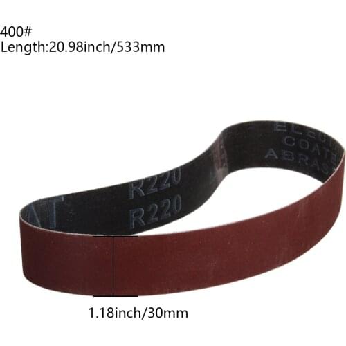 Utoolmart 400/600/800/1000 Grit 533*30 Size Sanding Belt Alumina Grinding Polishing Abrasive Belt High Quality 5pcs/10pcs/15pcs
