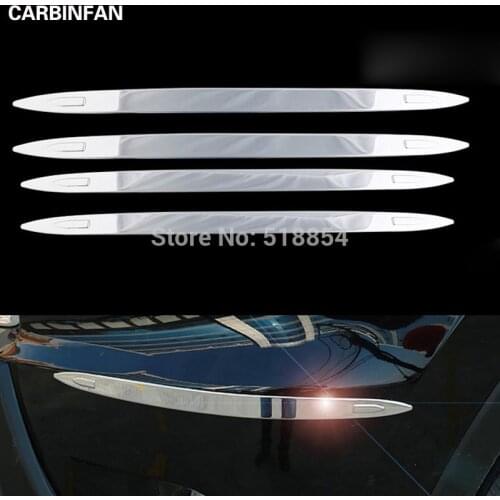 ACCESSORIES FIT FOR 2014 2015 TOYOTA HIGHLANDER KLUGER CHROME BUMPER CORNER PROTECTOR GUARD COVER TRIM MOLDING GARNISH 4PCS/SET