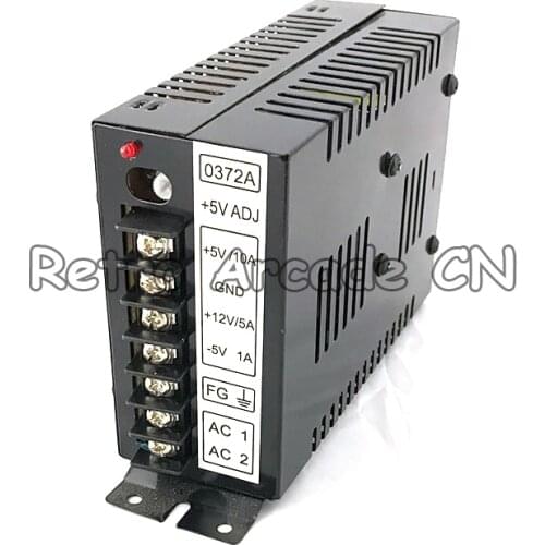 Triple Output Switching Power Supply 12v5a /5v 10a /-5v 1a Switch Mode Arcade Accessories Parts for Pandora Game Machine Console