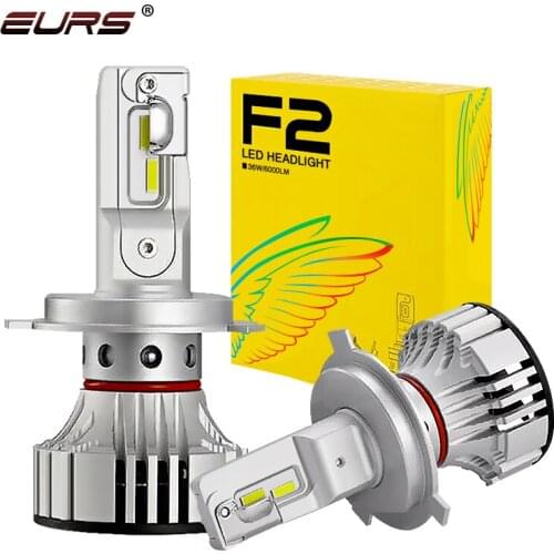 EURS F2 Car LED Headlights Bulb H4 H7 H8 H11 9005 9006 H1 880 Car LED Headlamp Kit CSP Chip 72W 12000LM Canbus lampada Fog Light