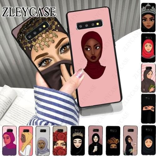 Hijab black Girl Muslim Islamic Gril Eyes Arabic Phone Case For samsung s10plus s10e s10lite s9 s8plus s20 s7 s6 s20ultra case