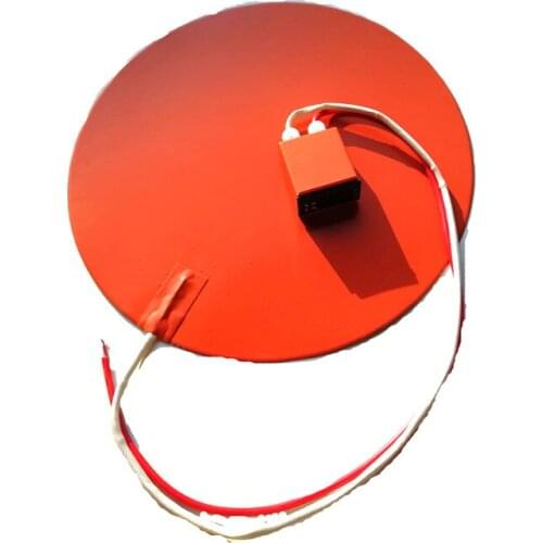 Diameter 600*1.5mm 230V 1400W Round Silicone Heater with digital thermostat 1000mm lead wire