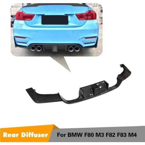 F80 F82 Carbon Fiber Rear Spoiler Bumper Lip Diffuser For BMW F80 M3 F82 M4 Modification With Pilot lights 2015-2019