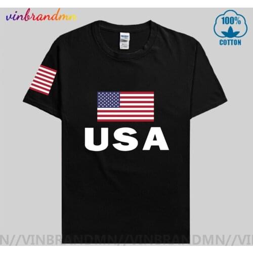 Hot sale United States of America USA US t shirt man jerseys 2021 t-shirt 100% cotton nation team cotton meeting fans streetwear