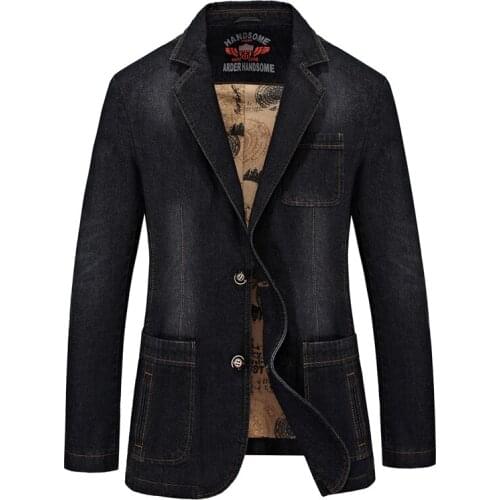 HUHUSTORE Mens Denim Jackets