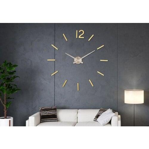 Creative Home Wall Clock Western style Simple Fashion Mute DIY Mirror Wall Clock Wall Stickers Clock