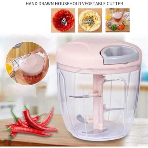 Kitchen Meat Vegetable Cutter Grinder Machine Manual Pull String Onion Garlic Chopper Shredder Dumpling Stuffing Mincer Tool