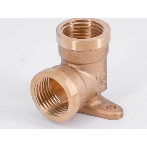 Brass 90 Degree Elbow DN15 1/2" BSP Female With Scoket Pipe Fitting Adapter Coupling Connector