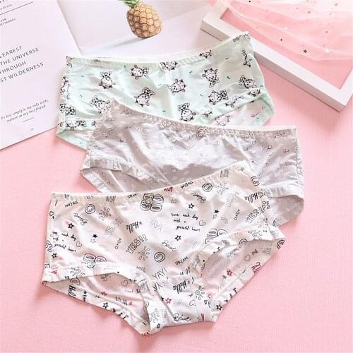 Low-waisted milk silk, warm skin ice refreshing breathable lovely ice silk Japanese girls underwear T867