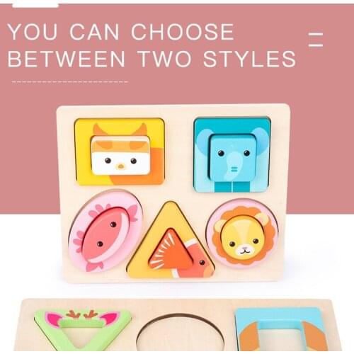 Montessori benefit Zhiearly Educational Toys Parent-child Interactive Training Toys Fun Cartoon Cognitive Matching Jigsaw Toys